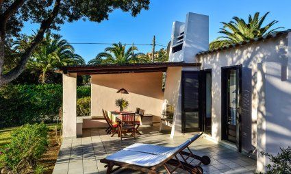 Terrace with sunbeds